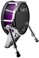 Skin Wrap works with Roland vDrum Shell KD-140 Kick Bass Drum Fire Flames Purple (DRUM NOT INCLUDED)
