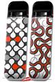Skin Decal Wrap 2 Pack for Smok Novo v1 Locknodes 05 Red VAPE NOT INCLUDED
