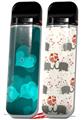 Skin Decal Wrap 2 Pack for Smok Novo v1 Bokeh Hearts Neon Teal VAPE NOT INCLUDED