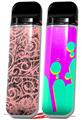 Skin Decal Wrap 2 Pack for Smok Novo v1 Folder Doodles Pink VAPE NOT INCLUDED