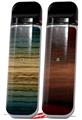 Skin Decal Wrap 2 Pack for Smok Novo v1 Exotic Wood Zebra Wood Burst Deep Blue VAPE NOT INCLUDED