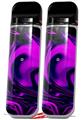 Skin Decal Wrap 2 Pack for Smok Novo v1 Liquid Metal Chrome Purple VAPE NOT INCLUDED