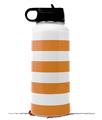 Skin Wrap Decal compatible with Hydro Flask Wide Mouth Bottle 32oz Psycho Stripes Orange and White (BOTTLE NOT INCLUDED)