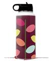 Skin Wrap Decal compatible with Hydro Flask Wide Mouth Bottle 32oz Plain Leaves On Burgundy (BOTTLE NOT INCLUDED)