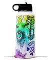Skin Wrap Decal compatible with Hydro Flask Wide Mouth Bottle 32oz Scene Kid Sketches Rainbow (BOTTLE NOT INCLUDED)
