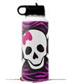 Skin Wrap Decal compatible with Hydro Flask Wide Mouth Bottle 32oz Pink Zebra Skull (BOTTLE NOT INCLUDED)
