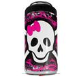 WraptorSkinz Skin Decal Wrap compatible with Yeti 16oz Tall Colster Can Cooler Insulator Splatter Girly Skull (COOLER NOT INCLUDED)