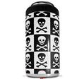 WraptorSkinz Skin Decal Wrap compatible with Yeti 16oz Tall Colster Can Cooler Insulator Skull Checkerboard (COOLER NOT INCLUDED)