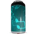 WraptorSkinz Skin Decal Wrap compatible with Yeti 16oz Tall Colster Can Cooler Insulator Bokeh Music Neon Teal (COOLER NOT INCLUDED)