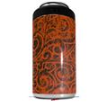 WraptorSkinz Skin Decal Wrap compatible with Yeti 16oz Tall Colster Can Cooler Insulator Folder Doodles Burnt Orange (COOLER NOT INCLUDED)