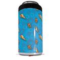 WraptorSkinz Skin Decal Wrap compatible with Yeti 16oz Tall Colster Can Cooler Insulator Sea Shells 02 Blue Medium (COOLER NOT INCLUDED)