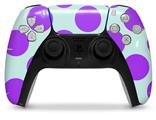 WraptorSkinz Skin Wrap compatible with the Sony PS5 DualSense Controller Kearas Polka Dots Purple And Blue (CONTROLLER NOT INCLUDED)