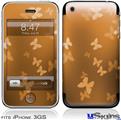 iPhone 3GS Skin - Bokeh Butterflies Orange