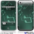 iPhone 3GS Skin - Bokeh Music Seafoam Green