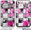 iPhone 3GS Skin - Checker Skull Splatter
