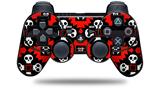 Sony PS3 Controller Decal Style Skin - Goth Punk Skulls (CONTROLLER NOT INCLUDED)