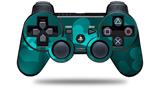 Sony PS3 Controller Decal Style Skin - Bokeh Hearts Neon Teal (CONTROLLER NOT INCLUDED)