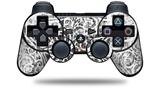 Sony PS3 Controller Decal Style Skin - Folder Doodles White (CONTROLLER NOT INCLUDED)