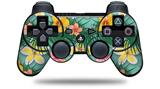 Sony PS3 Controller Decal Style Skin - Beach Flowers 02 Seafoam Green (CONTROLLER NOT INCLUDED)