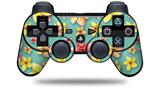 Sony PS3 Controller Decal Style Skin - Beach Flowers Seafoam Green (CONTROLLER NOT INCLUDED)
