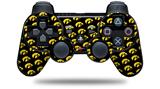 Sony PS3 Controller Decal Style Skin - Iowa Hawkeyes Tigerhawk Tiled 06 Gold on Black (CONTROLLER NOT INCLUDED)