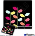 Decal Skin compatible with Sony PS3 Slim Plain Leaves On Black