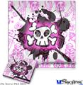 Decal Skin compatible with Sony PS3 Slim Cartoon Skull Pink
