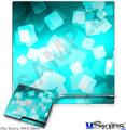 Decal Skin compatible with Sony PS3 Slim Bokeh Squared Neon Teal