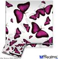 Decal Skin compatible with Sony PS3 Slim Butterflies Purple