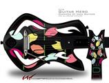 Plain Leaves On Black Decal Style Skin - fits Warriors Of Rock Guitar Hero Guitar (GUITAR NOT INCLUDED)