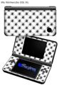 Kearas Daisies Black on White - Decal Style Skin fits Nintendo DSi XL (DSi SOLD SEPARATELY)