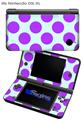 Kearas Polka Dots Purple And Blue - Decal Style Skin fits Nintendo DSi XL (DSi SOLD SEPARATELY)
