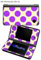 Kearas Polka Dots Purple On Cream - Decal Style Skin fits Nintendo DSi XL (DSi SOLD SEPARATELY)