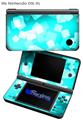 Bokeh Squared Neon Teal - Decal Style Skin fits Nintendo DSi XL (DSi SOLD SEPARATELY)