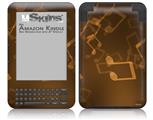 Bokeh Music Orange - Decal Style Skin fits Amazon Kindle 3 Keyboard (with 6 inch display)