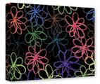 Gallery Wrapped 11x14x1.5  Canvas Art - Kearas Flowers on Black