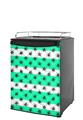 Kegerator Skin - Kearas Daisies Stripe Sea Foam (fits medium sized dorm fridge and kegerators)
