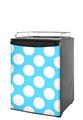 Kegerator Skin - Kearas Polka Dots White And Blue (fits medium sized dorm fridge and kegerators)