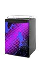 Kegerator Skin - Halftone Splatter Blue Hot Pink (fits medium sized dorm fridge and kegerators)