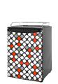 Kegerator Skin - Locknodes 05 Red (fits medium sized dorm fridge and kegerators)