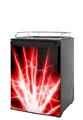 Kegerator Skin - Lightning Red (fits medium sized dorm fridge and kegerators)