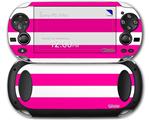 Psycho Stripes Hot Pink and White - Decal Style Skin fits Sony PS Vita
