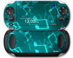Bokeh Music Neon Teal - Decal Style Skin fits Sony PS Vita