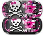 Girly Pink Bow Skull - Decal Style Skin fits Sony PS Vita