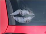 Lips Decal 9x5.5 Palms 01 Purple On Purple