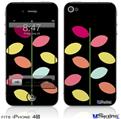 iPhone 4S Decal Style Vinyl Skin - Plain Leaves On Black