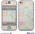 iPhone 4S Decal Style Vinyl Skin - Flowers Pattern 02