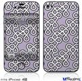iPhone 4S Decal Style Vinyl Skin - Locknodes 03 Lavender