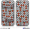 iPhone 4S Decal Style Vinyl Skin - Locknodes 05 Red
