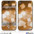 iPhone 4S Decal Style Vinyl Skin - Bokeh Squared Orange